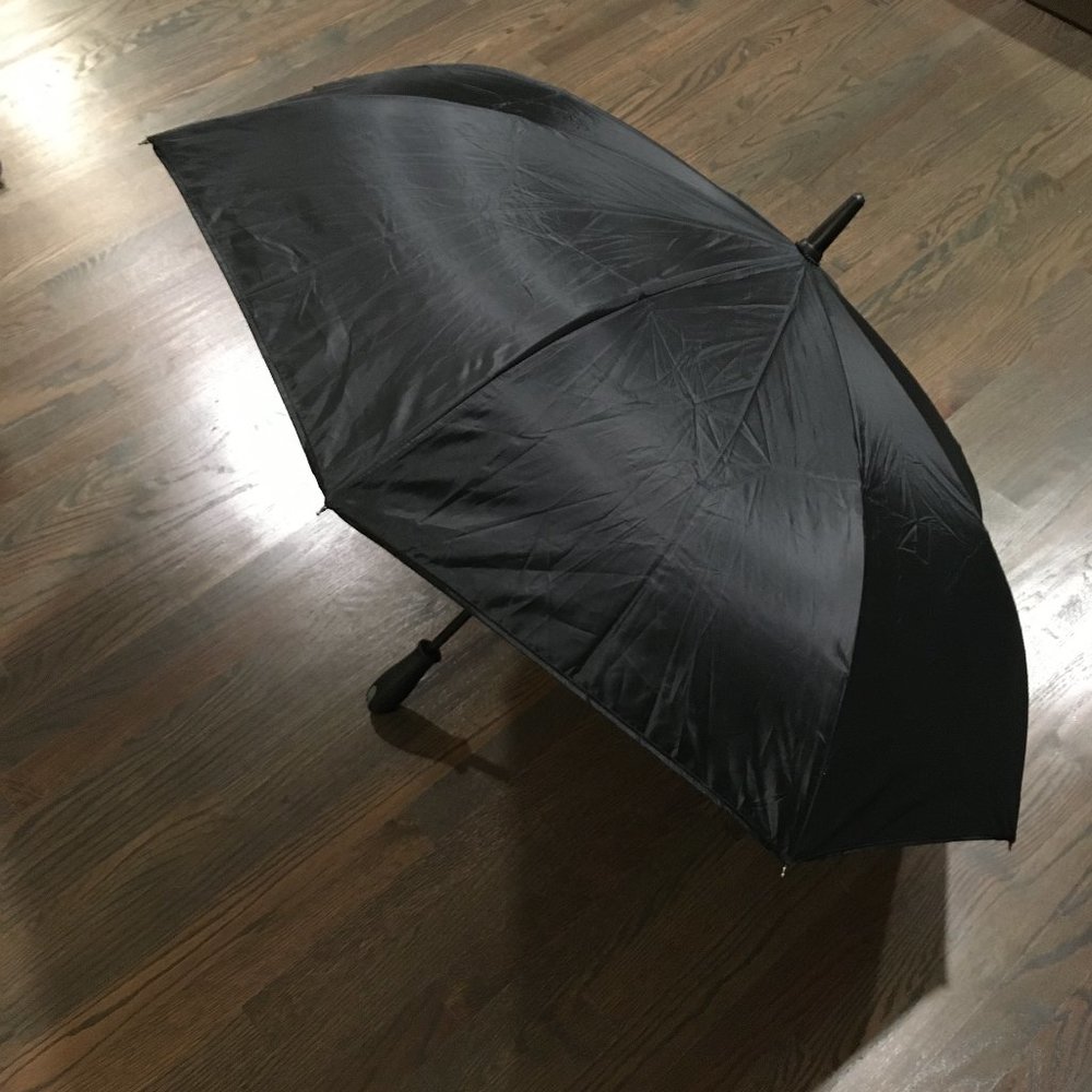 Short Black Personal Hand Retractable Umbrella